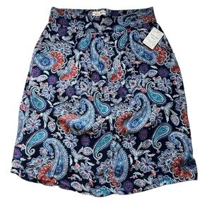 Studio West Paisley Skirt Pull On NWT Pockets Size medium